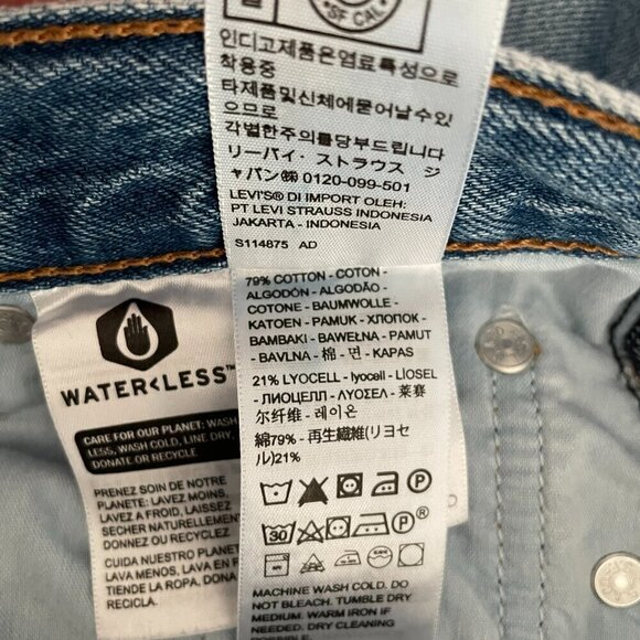 Levi's Ribcage Straight Ankle Medium Wash Denim High Rise Casual Jeans Blue 24 - Picture 8 of 9